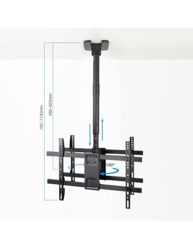 SOPORTE TECHO 2 PANT. 43-86 GIRAINCLIEXTEN NEGRO TOOQ LPCE2286TSLI-B