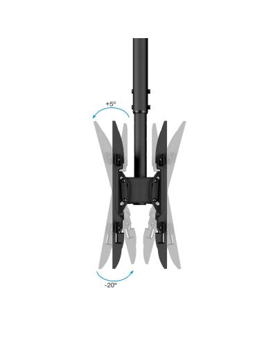 SOPORTE TECHO 2 PANT. 43-86 GIRAINCLIEXTEN NEGRO TOOQ LPCE2286TSLI-B