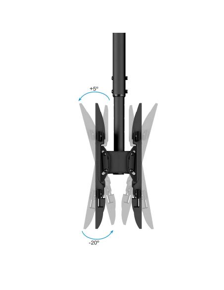 SOPORTE TECHO 2 PANT. 43-86 GIRAINCLIEXTEN NEGRO TOOQ LPCE2286TSLI-B