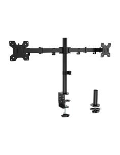 SOPORTE MONITOR MESA GIRA INCLI 10KG 2 BRAZOS 17-32 NEGRO AISENS DT32TSR-279