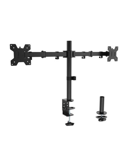 SOPORTE MONITOR MESA GIRA INCLI 10KG 2 BRAZOS 17-32 NEGRO AISENS DT32TSR-279