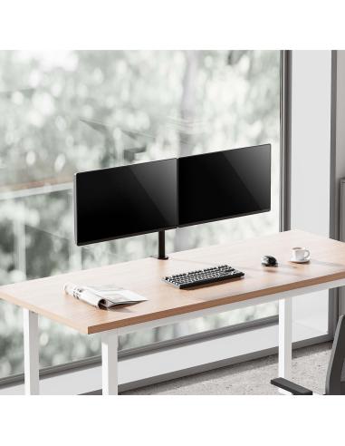 SOPORTE MONITOR MESA GIRA INCLI 10KG 2 BRAZOS 17-32 NEGRO AISENS DT32TSR-279