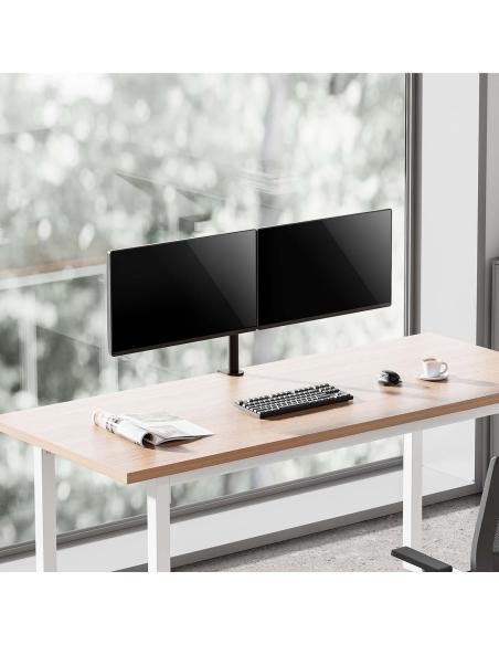 SOPORTE MONITOR MESA GIRA INCLI 10KG 2 BRAZOS 17-32 NEGRO AISENS DT32TSR-279