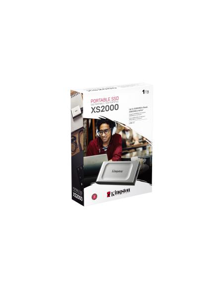 HD EXT SSD 1TB KINGSTON USB3.2(GEN2) SXS20001000G NEGRO Y PLATA