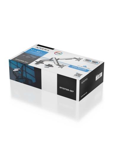 SOPORTE MONITOR MESA GAMING GIRA INCLI 9KG 17-32 NEGRO-BLANCO AISENS DT32TSR-297