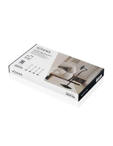 SOPORTE SUELO UNIV AJUSTABLE (3 PIVOTES) TABLET NEGRO AISENS MSF3P-301