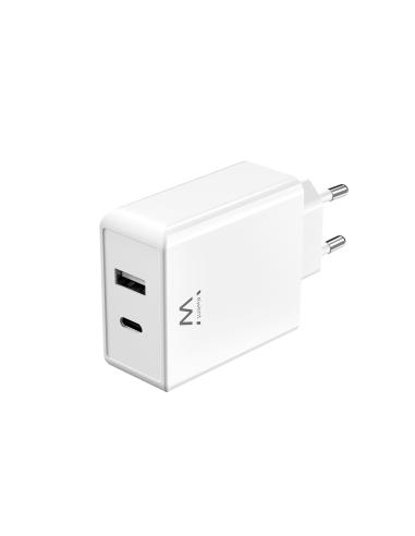 CARGADOR RED EWENT RAPIDO 45W / USB-C / USB-A / EW1328