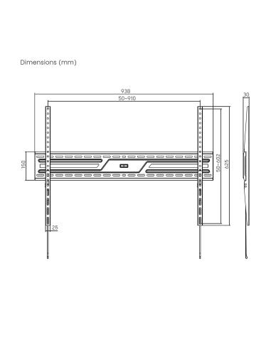 SOPORTE ECO ULTRA DELGADO PARA MONITORTV 75KG DE 43-100 NEGRO AISENS WT100F-317