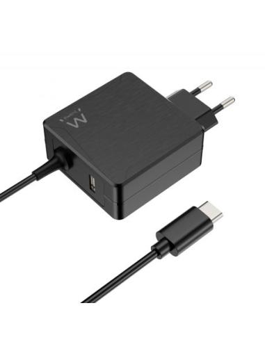 CARGADOR EWENT UNIVERSAL USB-C 45W AUTOMATICO USB-A ADICIONAL / EW3979