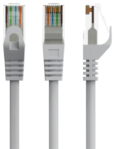 CABLE RED GEMBIRD UTP CAT6 0,25M GRIS