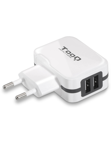 CARGADOR PARED USB TOOQ TQWC-11S02WT 2xUSB 3.4 BLANCO