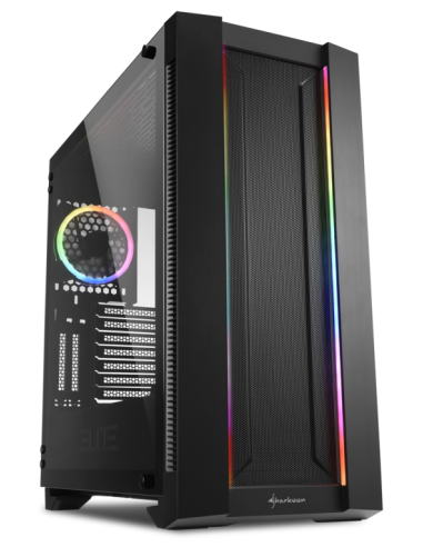 CAJA ATX SHARKOON ELITE SHARK CA200M 2XUSB3.0 SIN FUENTE NEGRO