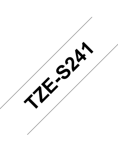 CINTA BROTHER LAMINADA TZE-S241BLANCA NEGRA 18MM 8M