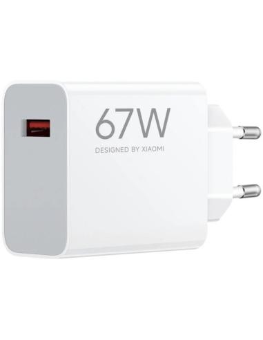 CARGADOR RED XIAOMI UNIVERSAL DE PARED 67W QC3.0 / USB-A / BLANCO / CARGA RAPIDA / BHR07SKEU