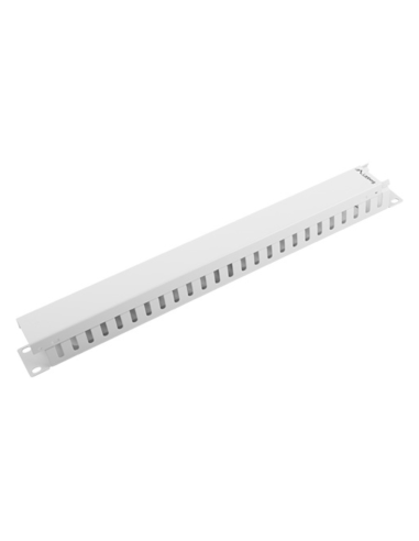 ORGANIZADOR DE CABLES LANBERG METALICO 1U TIPO A RACK 19 GRIS