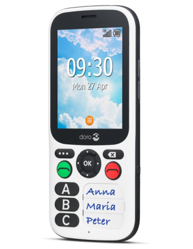TELEFONO MOVIL SENIOR DORO 780X 2,8" 512MB 4GB BLANCO NEGRO