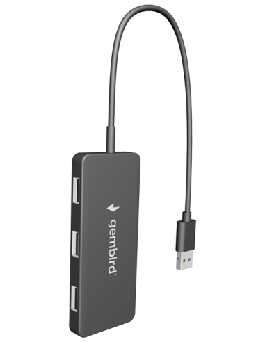 HUB USB GEMBIRD 2.0 4 PUERTOS NEGRO