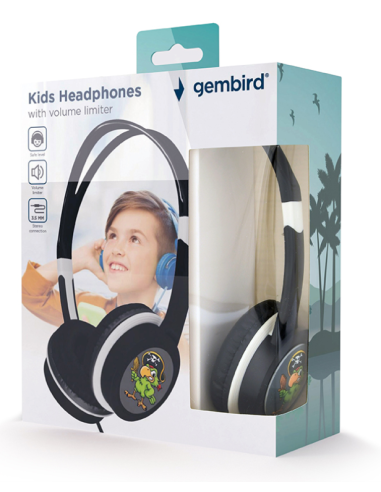 AURICULARES GEMBIRD MHP-JR-BK INFANTIL NEGRO ALAMBRICO JACK 3.5MM