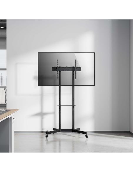 SOPORTE SUELO ECO RUEDA BANDEJA DVD MONITORTV 45KG 37-70 NEGRO AISENS FT70TE-333