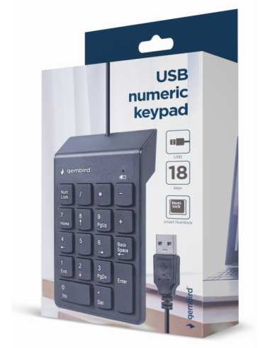 TECLADO NUMERICO GEMBIRD USB NEGRO