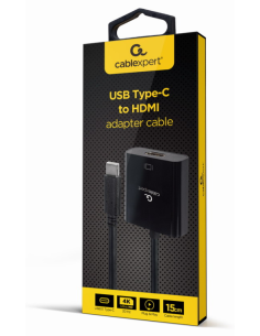 CABLE ADAPTADOR USB TIPO-C A HDMI 4K 30HZ 15 CM NEGRO