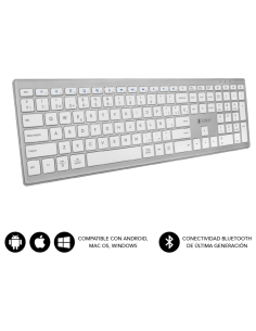 TECLADO SUBBLIM KEYBOARD BLUETOOTH PURE EXTENDED BLUETOOTH SILVER