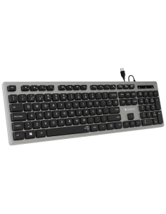 TECLADO SUBBLIM WIRED ERGO KEYS SILENT FLAT HQ USB GREY