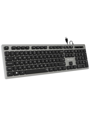 TECLADO SUBBLIM WIRED ERGO KEYS SILENT FLAT HQ USB GREY