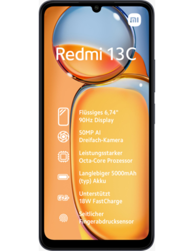 SMARTPHONE XIAOMI REDMI 13C NFC 6,74 4G HD+ DUALSIM A13.0 8GB/256GB BLACK