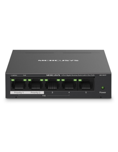 SWITCH MERCUSYS GIGABIT ETHERNET DE 5 PUERTOS POE