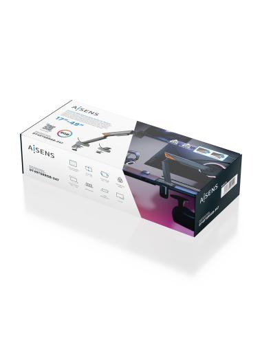 SOPORTE MONITOR RGB GAMING GIR INCL 16KG 17-49 NEGRO-GRIS AISENS DT49TSRRGB-347