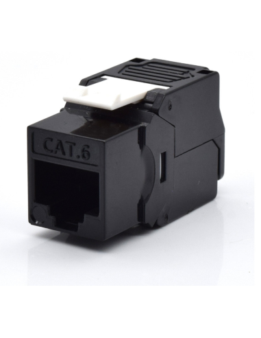 CAT 6, MÓDULO KEYSTONE, SIN BLINDAJE, TOOLFREE, COLOR NEGRO