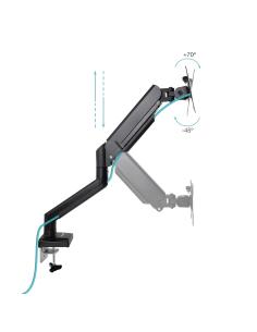 SOPORTE DE MESA MONITOR GIRA INCLIN 1 BRAZO 13-34 NEGRO TOOQ DB1334TNR-B 2