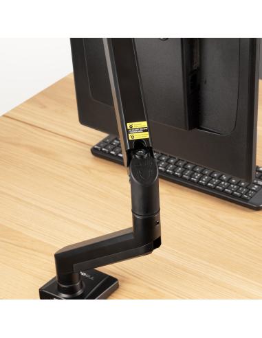 SOPORTE DE MESA MONITOR GIRA INCLIN 1 BRAZO 13-34 NEGRO TOOQ DB1334TNR-B