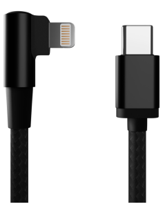 CABLE GEMBIRD USB CM-8PIN DE 8 PINES TRENZADO DE ALGODON EN ANGULO, 0,2 M,NEGRO