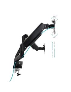 SOPORTE DE MESA MONITOR GIRA INCLIN 2 BRAZOS 13-34 NEGRO TOOQ DB1434TNR-B 2