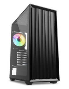CAJA GAMING ATX SHARKOON VK3 RGB 2XUSB 1XTRRS SN FUENTE NEGRO