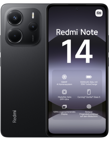 SMARTPHONE REDMI NOTE 14 4G 6GB/128GB NEGRO