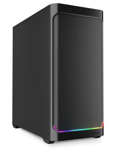 CAJA GAMING ATX SHARKOON AK4 2XVENT 120MM 3XUSB SN FUENTE NEGRO RGB STRIP