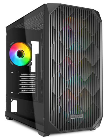 CAJA GAMING mATX SHARKOON MK3 3XVENT 120MM 3XUSB SN FUENTE NEGRO