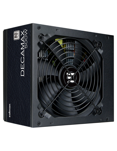 FUENTE DE ALIMENTACION ZALMAN DECAMAX 500W 80+ STANDARD ATX NEGRO