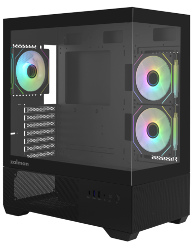 CAJA ZALMAN CHRONIX ATX 3 XVENT 120MM ARGB 1XUSB 3.0 NEGRO S/N FUENTE