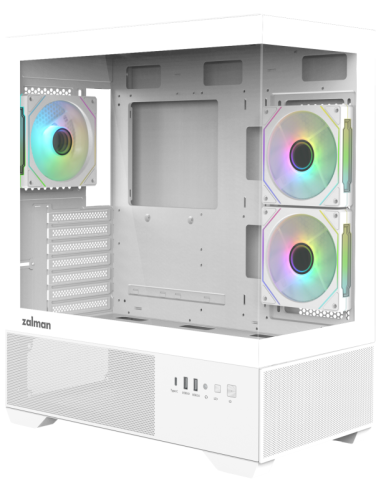 CAJA ZALMAN CHRONIX ATX 3 XVENT 120MM ARGB 1XUSB 3.0 BLANCO S/N FUENTE