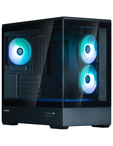 CAJA ZALMAN P30 V2 MATX 3 X VENT 120MM ARGB 2XUSB 3.0 NEGRO S/N FUENTE