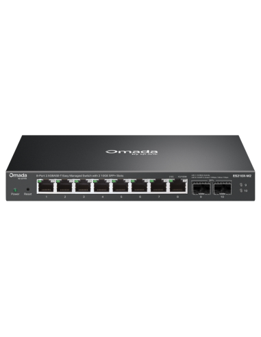 SWITCH OMADA ES210X-M2 8-PORT EASY MANAGED SWITCH WITH 2 10GE SFP+ SLOTS