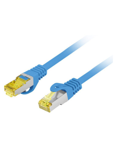CABLE RED LANBERG LATIGUILLO CAT.6A S/FTP LSZH CU 1M AZUL FLUKE PASSED