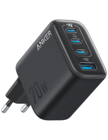 CARGADOR DE PARED ANKER ZOLO 70W 4 PUERTOS PD 3.0