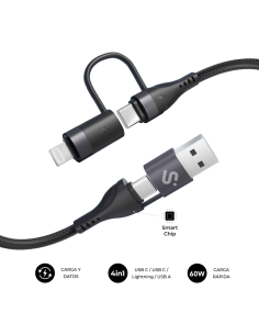 CABLE TOP 4IN1 60W C-C-L-A 1M