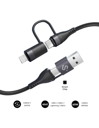 CABLE TOP 4IN1 60W C-C-L-A 1M