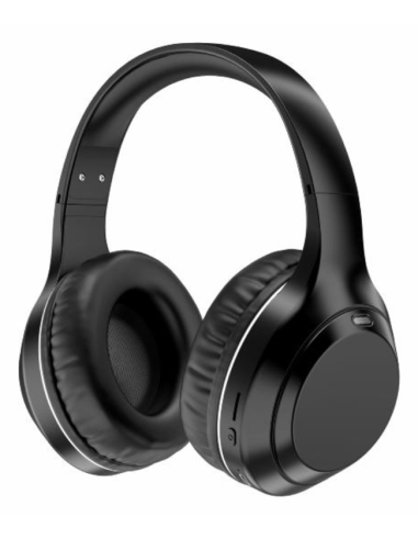 CASCOS BLUETOOTH DENVER INALAMBRICOS CON CANCELACION ACTIVA DE RUIDO NEGRO